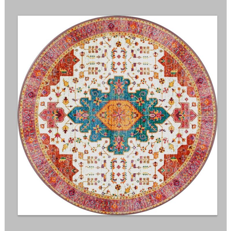 Circular Carpet Living Room Dirt Resistant Coffee Table Mat Sofa Carpet Bedroom Decoration Bedside Carpet