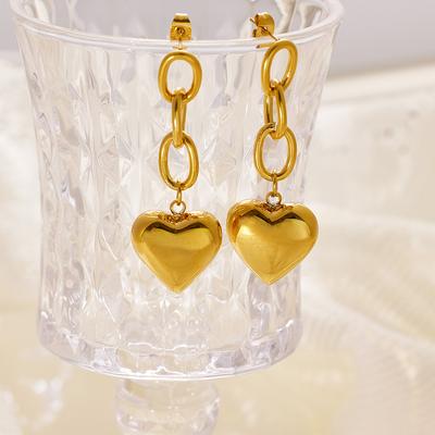 Plating 18K Gold Minimalist High -level Sensory Earrings Long Love Earrings Female Female