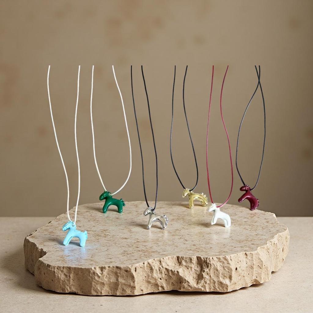 Charming Colorful Pony Pendant High-End Children's Necklace