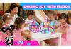 Colorful Magnetic Tiles Pink Dollhouse Set - STEM Educational Toy