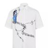 Burberry Shirts Men's White Lapel Moderate Straight Fit 80890801