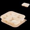 Biodegradable 3-Compartment Square Meal Prep Container