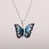 Butterfly Pendant Necklace for Women Fashion Party Daily Cute Animal Accessories Inlaid Bright CZ Versatile Lady Jewelry