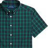 Polo Ralph Lauren Short Sleeve Logo Embroidered Color Block Plaid Shirt Kids tops Green CWPOWOVY6820469-300