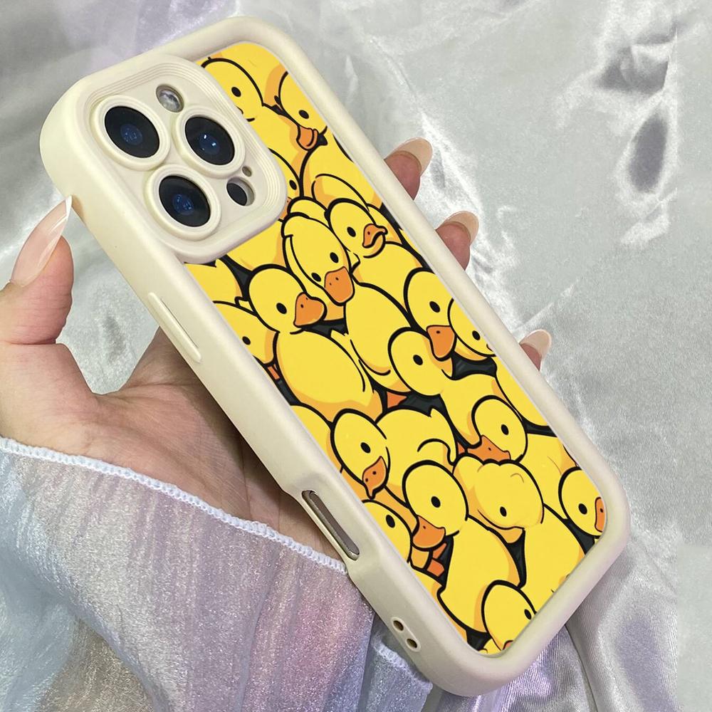 JT211 Cute Ducky for iPhone 17 16 15 14 Pro Max Samsung S26 S25 Ultra A17 A16 A07 A56 A15 A06 Xiaomi 15T Redmi 15c 14C Note 13 14 12 Soft TPU Case