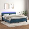 VidaXL Slatted Bed Base with Mattress and LED, Upholstered Bed, Double Bed, Adult Bed for Interior Bedroom, 3134481