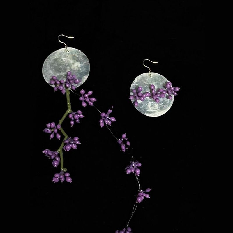 

Круглые серьги-цветы с асимметричной бахромой, супер фея, темпераментные, универсальные, с крючком для уха, нишевые, модные, атмосферные серьги