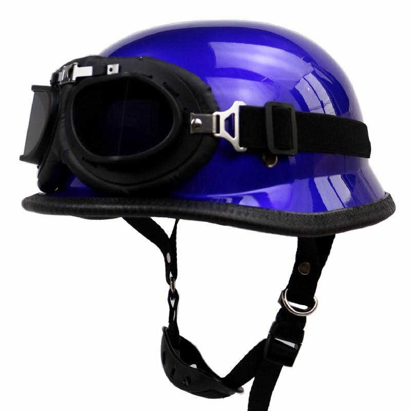 Motorcycle Retro Outdoor Riding Half Open Face Helmet With Glasses S,M,L,XL,XXL