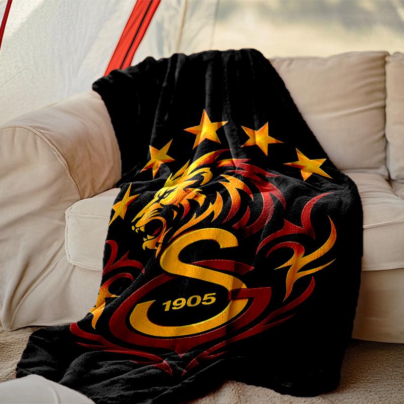 1pc Digital Print Nap Blanket, Galatasaray SK Blanket for Home Use, All Season Warmth, Christmas and Valentine's Day Gift Blanket