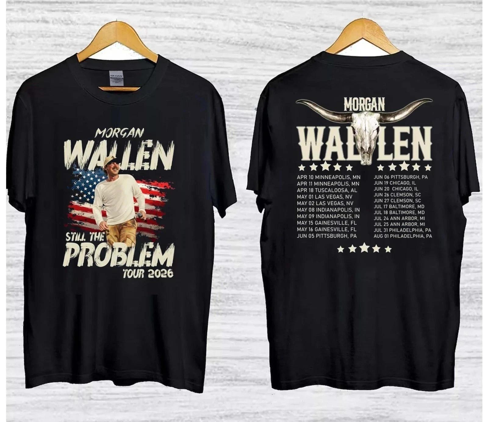 Morgan Wallen Still The Problem Tour 2026 Double Sided Black T-Shirt S