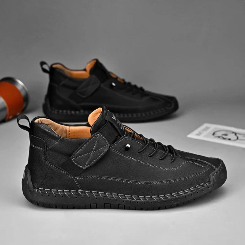 Men's Shoes British Style Fashion Trend Durable Casual Flat Shoes Versatile High-quality Walking Shoes Men Designer Loafers Men