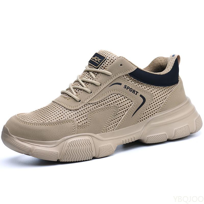 

Мужские рабочие ботинки с защитой от проколов, рабочая защитная обувь, неубиваемые строительные ботинки, дышащие походные промышленные ботинки 44 хаки