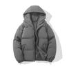 Herfst Winter Warm Pufferjack Dames Hoge Hals Capuchon Ritssluiting Ontwerp Katoenen Gewatteerde Jas Warme Koppels Broodjas