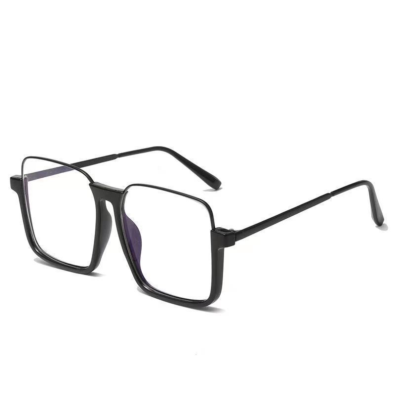 Inverted Sunglasses Women'S Retro Personality Half-Frame Square Sunglasses Star Glasses Men