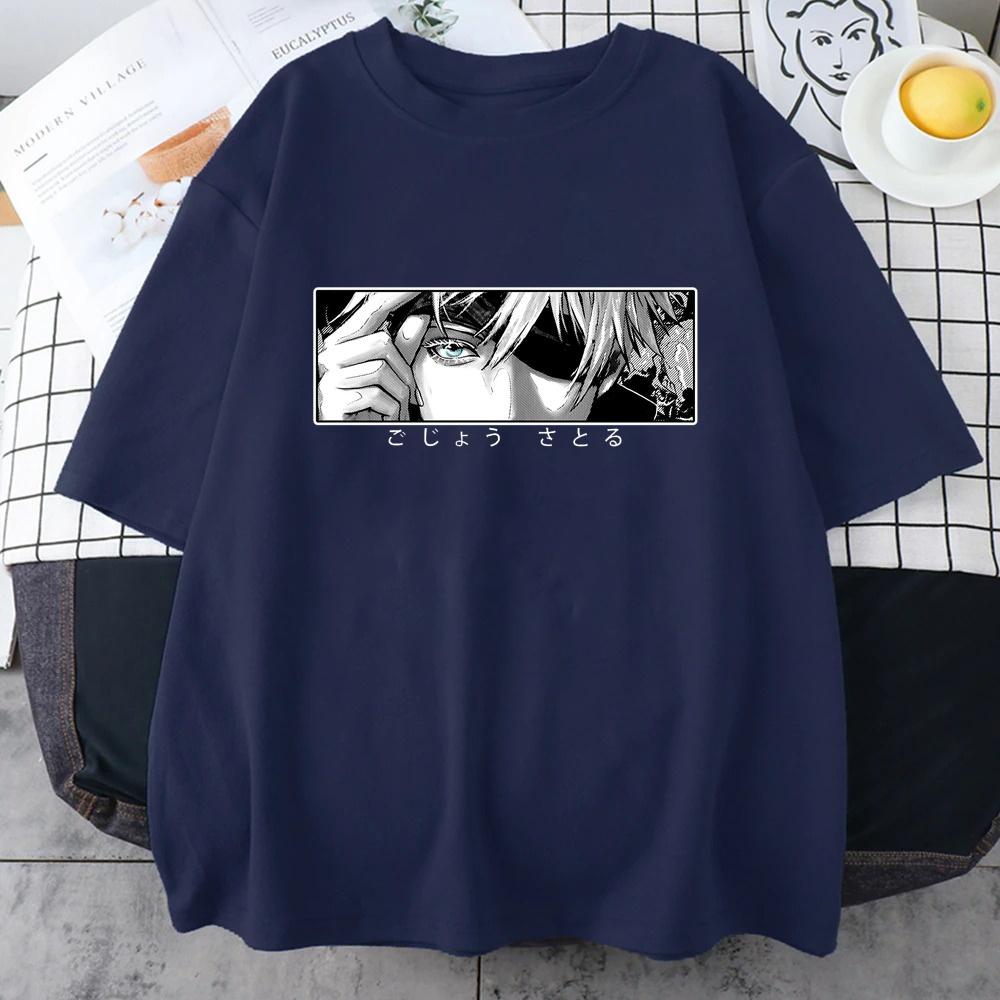 Nové letní anime tričko Gojo Satoru s potiskem Streetwear Unisex módní tričko