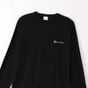 Champion Basic Long Sleeve Size Crew Embroidered Script Men's T-Shirt, Black, XL, 100% Cotton, Neck, Logo, C8-W420Z