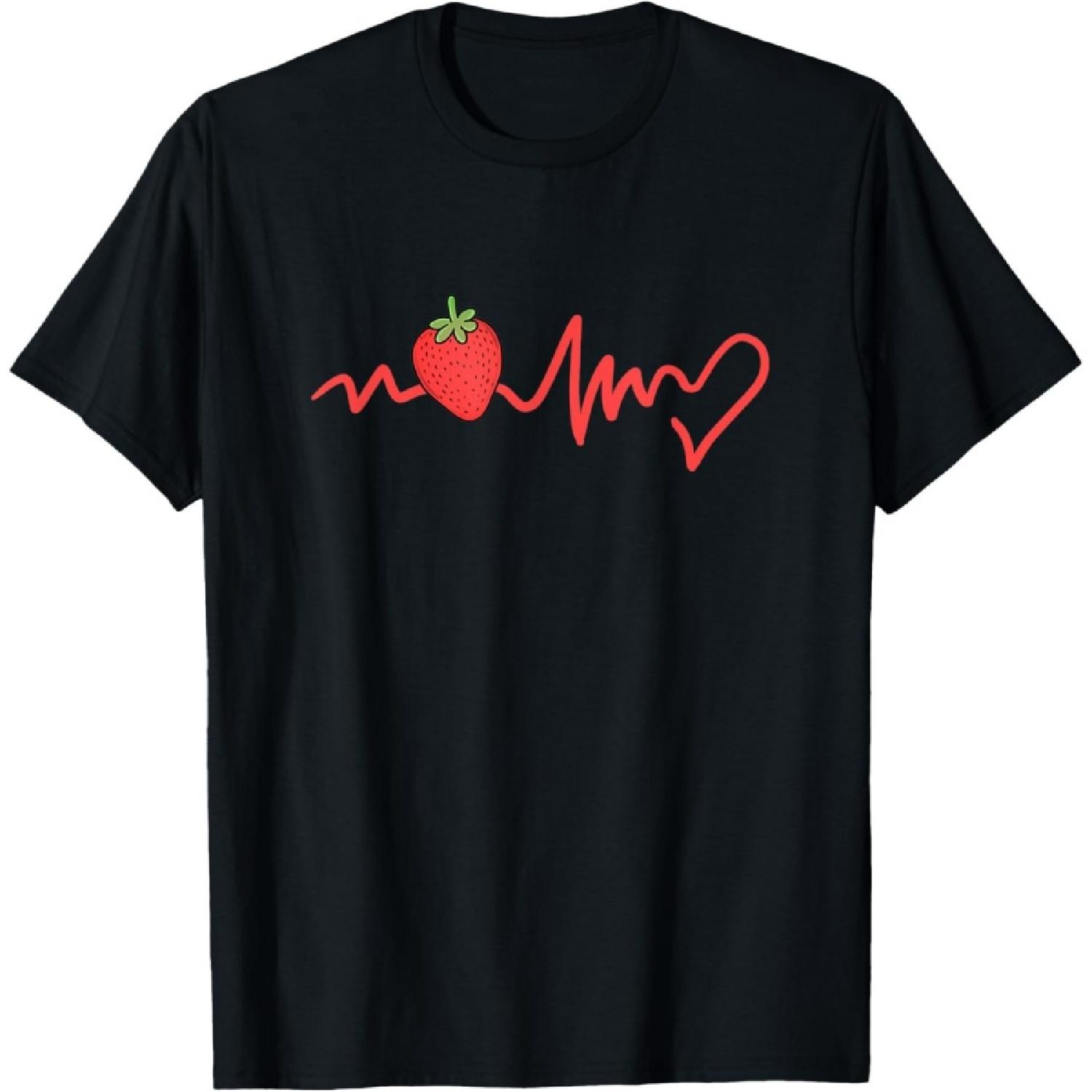 Strawberry Heartbeat Strawberry Lover T-Shirt S