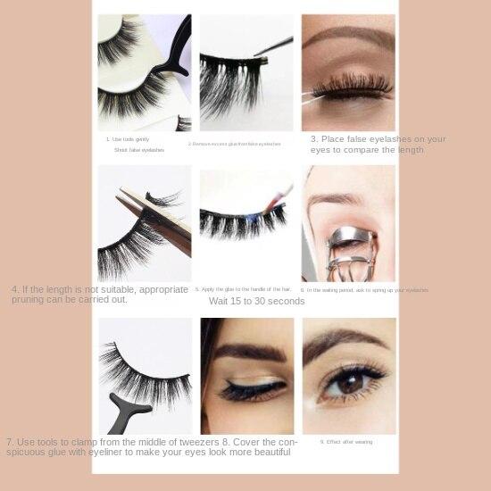 3D Multi-layer Thick 5 Pairs of Eyelashes Natural Eyelashes Simulation Curling False Eyelashes Eyelash Extension natural false eyelashes. 3d lashes