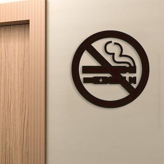 Acrylic No Smoke Sign Self-adhesive Business Office Restaurant Public Place Smoke Ban Warning Sign Wall Decoration