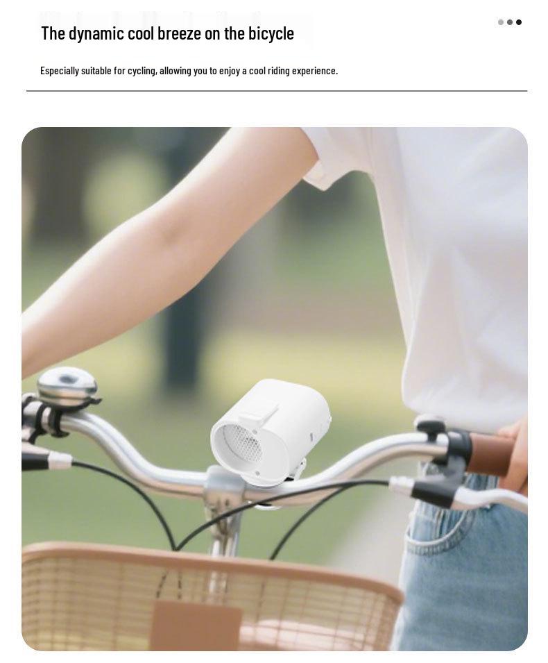 USB Rechargeable Portable Hanging Waist Fan with High-Speed Turbine and Adjustable Clip
