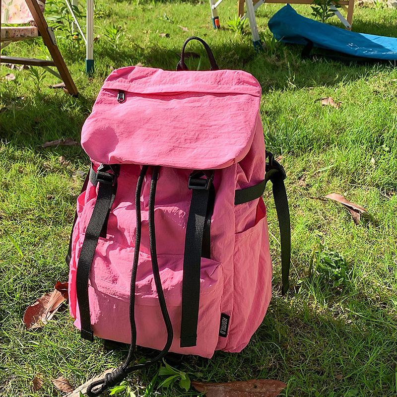 New Functional Backpack Large Capacity Outdoor Mountain Climbing Travel  Male Niche Japanese College Student Black Backbag, Backpack