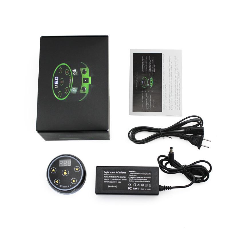 Aurora Gen 2 High-Power Tattoo Voltage Regulator 3.4A Touch Supply for Micropigmentation
