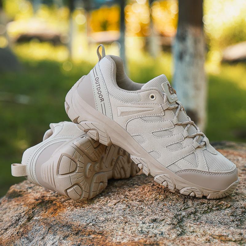Fashion Outdoor Non-Slip Men's Casual Shoes Breathable Suede Leather Sports Shoes Comfortable Trendy Male Sneakers Lightweight Trainers