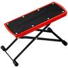 Steel Reinforced Guitar Foot Stool 6 Adjustable Positions Foldable Frame Slip Resistant Rubber Base For Enhanced Comfort