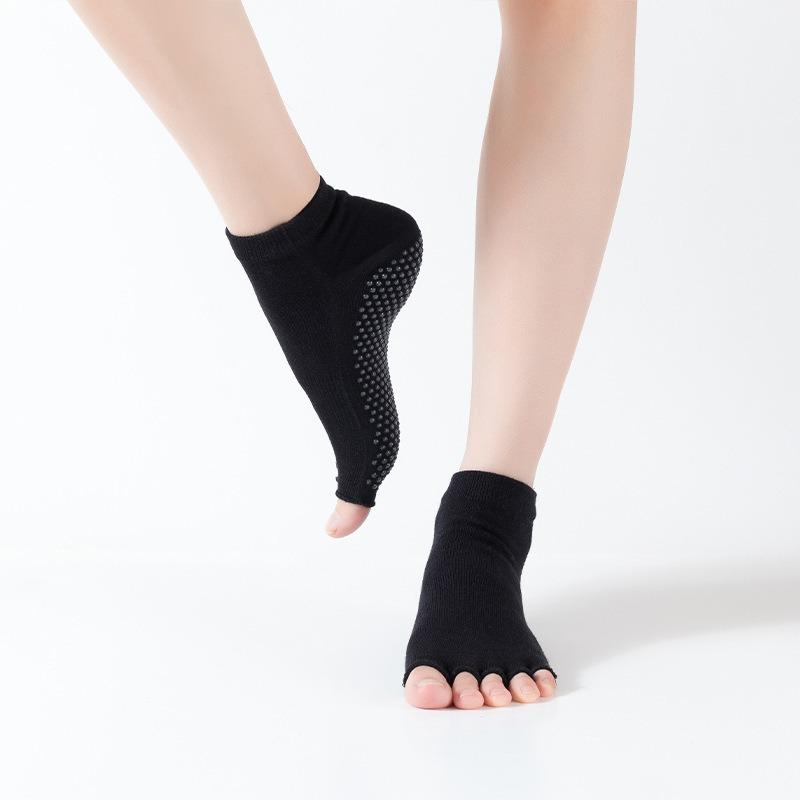 Popular Women's Professional Non-slip Open-toed Yoga Socks, Five-finger Socks, Dance Socks, Rubber Socks, Sports Socks