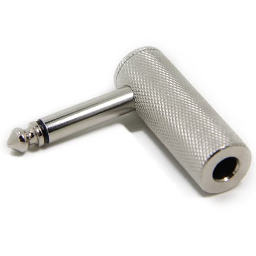 Wuernine L-Shaped Electric Guitar Cable Adapter, Mono Standard Phone Jack To Mono Standard Phone Plug, 1 Piece, Extension Connector Adapter for Effect