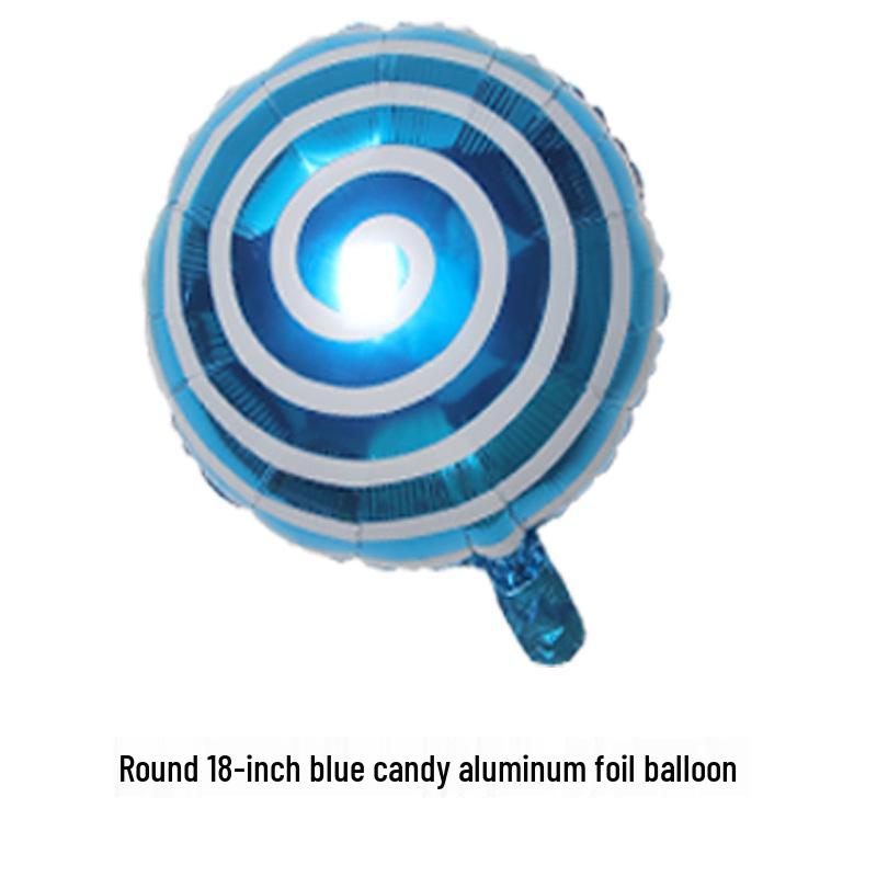 18" Aluminum Foil Pinwheel Candy Lollipop Balloon - Birthday & Christmas Party Decoration