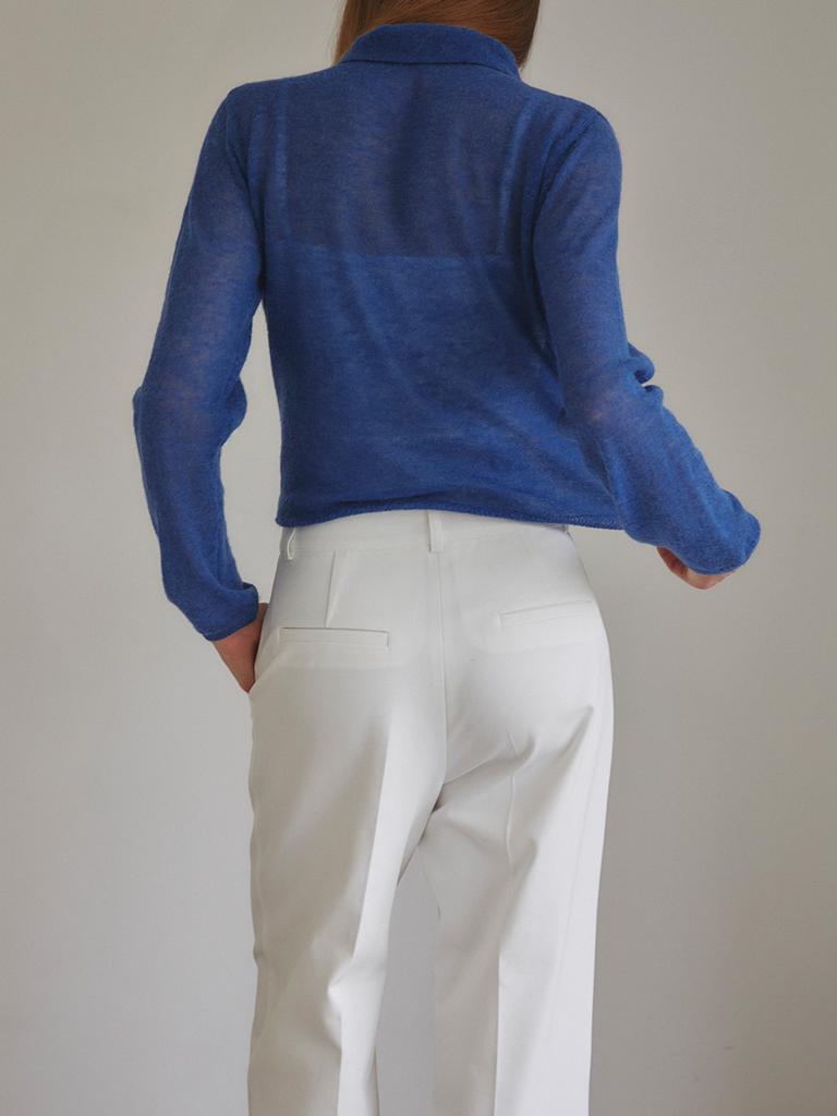 RAYHER Pintuck Ponte Pants [White]