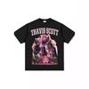 Bc European and American Street Rapper Travisscott Printed Short-sleeved T-shirt Heavy Loose Men and Women the Same Style