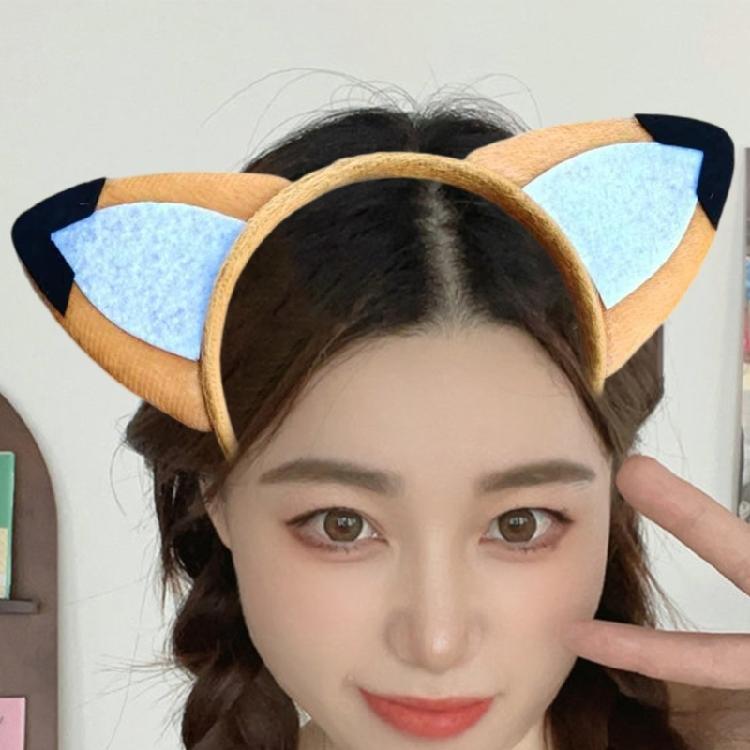 Cow/Foxes Ears Headband,Bows Tie Tail Cow/Foxes Costume Accessories Halloween Cosplay Costumes for Kids Boys Girls