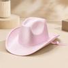 Kids Glitter Western Panama Hat Party Accessory with Broad Edge and Pinched Top for Costume Shows, Dance Recitals, Photo Fun