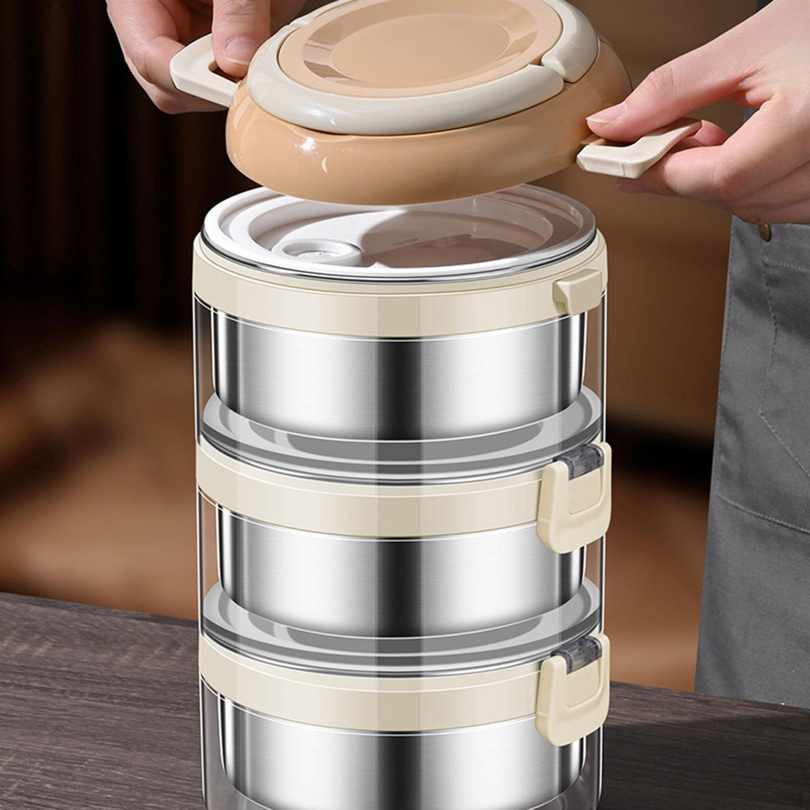 

Adult Lunch Box Bento Multi Layer with Handle Leakproof Sealed Carrier Food Container for кавовий