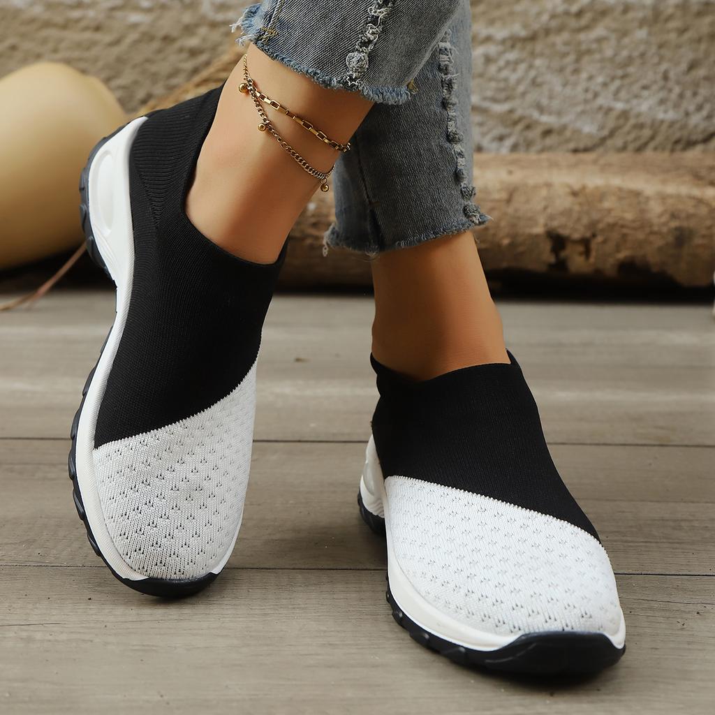 Fashion Summer Women Fashion Vulcanized Sneakers Platform Solid Color Flat Ladies Shoes Casual Breathable Wedges Ladies Walking Sneakers