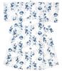 SOUBIEN Floro Yukata Set and Free Blue Chrysanthemum Design in Greige Women's 3-Piece (Yukata, Obi, Geta), Size, (ykt10272-obs10031)