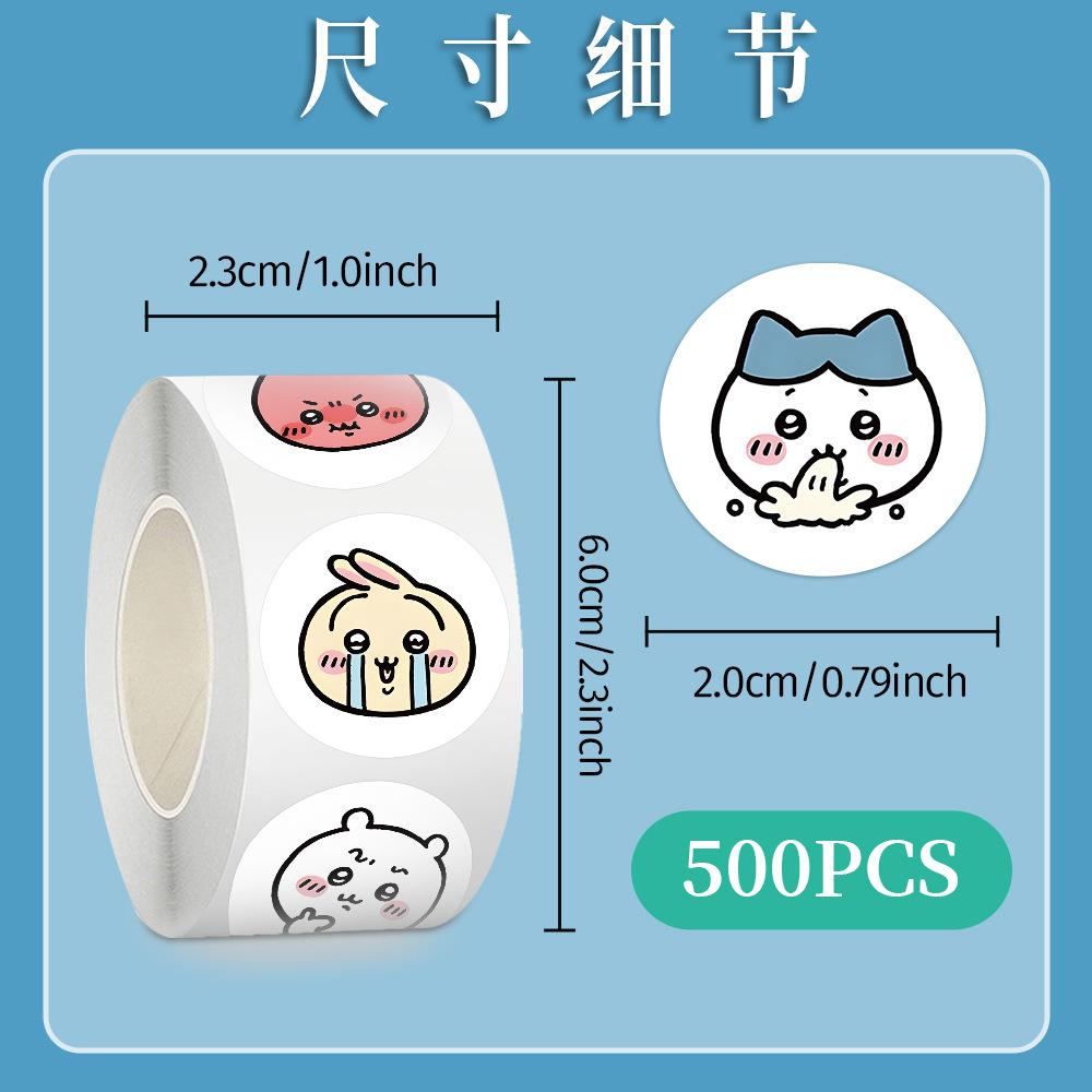 500PCS Chiikawa Usagi Anime Stickers Cute Cartoon for Phone Desktop Luggage Sticker DIY Decoration Girls Birthday Gift Kids Toy 6