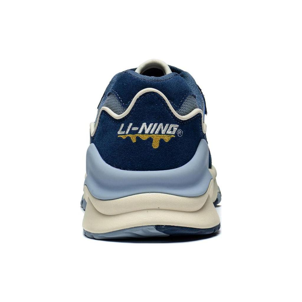 Li Ning 001 Mountains And Seas Slip Resistant Abrasion Resistant Low top Casual Shoes Men's Blue Gray AZGT007-3