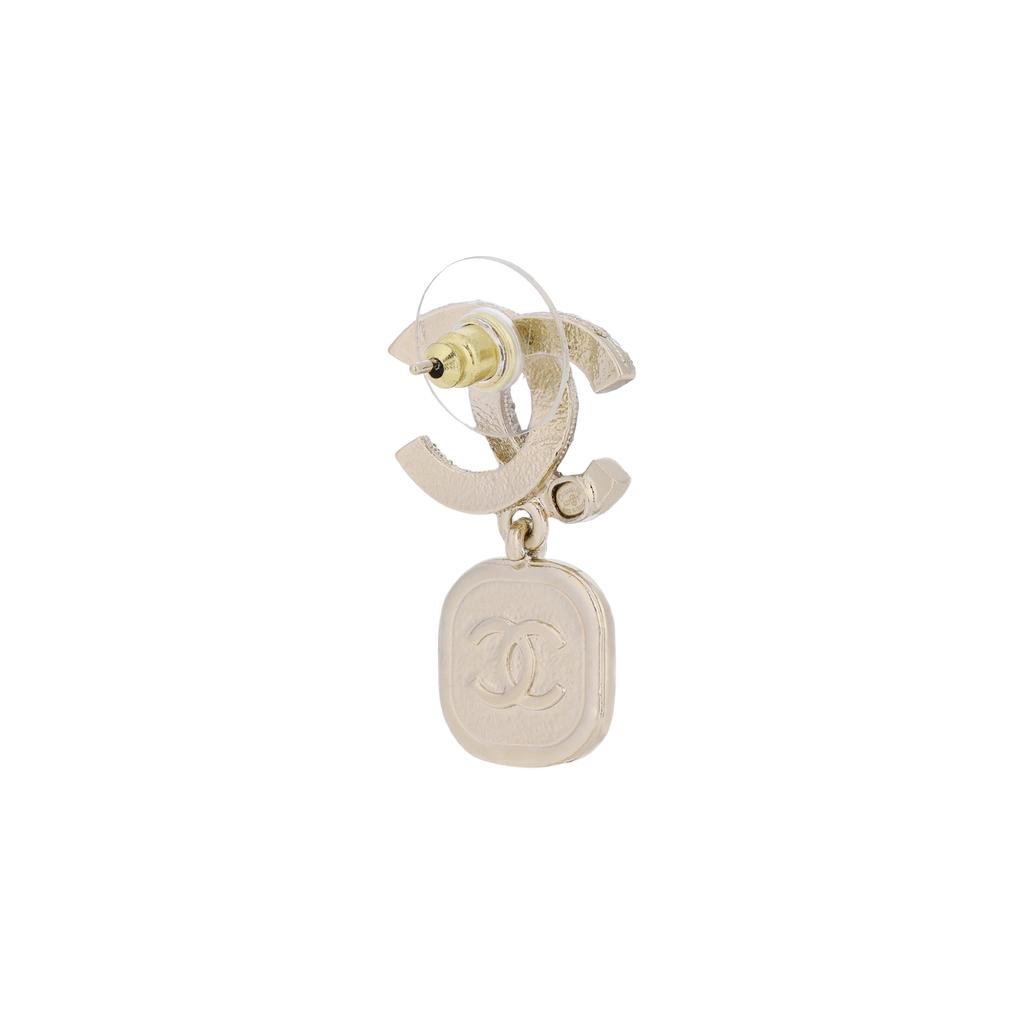 Chanel Pearl Logo Crystal Pendant Earrings Women Earrings AB6560-B06135-ND169