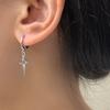 . Simple Cross Star Asymmetry Light Luxury Temperament High-End Design Ear Buckle Women