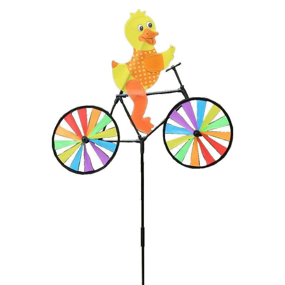 Yard Lawn Decor Animal Bicycle Wind Spinner Bee Outdoor Windmill Durable Bicycle Windmill
