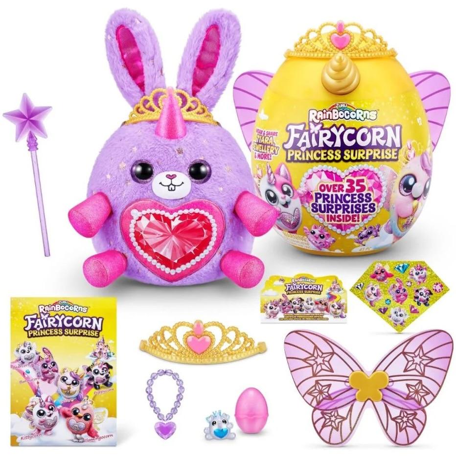 Plüschtier Rainbocorns Fairycorn Princess Überraschungsspielzeug - 7 Schichten voller Überraschungen mit Zubehör, Sammelgeschenk für Mädchen