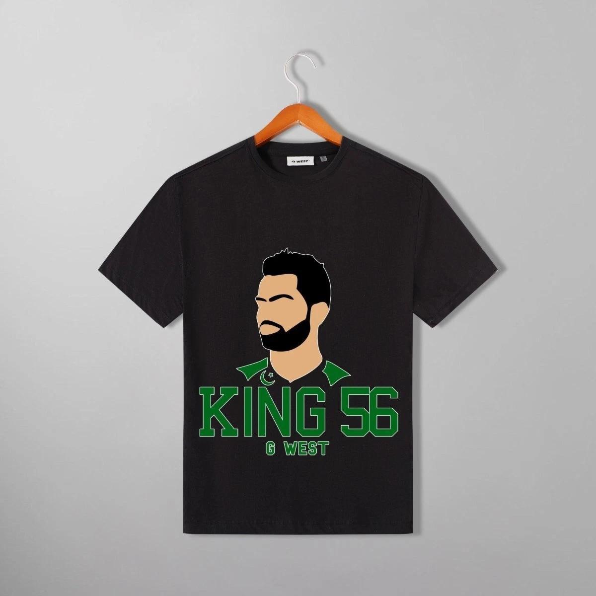 G West Cricket King 56 Black T-Shirt : Gwdtfl2408 - 2 Colors M
