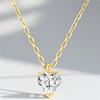 Luxury Female Crystal White Zircon Stone Heart Pendant Necklace Vintage Gold Color Wedding Jewelry For Women