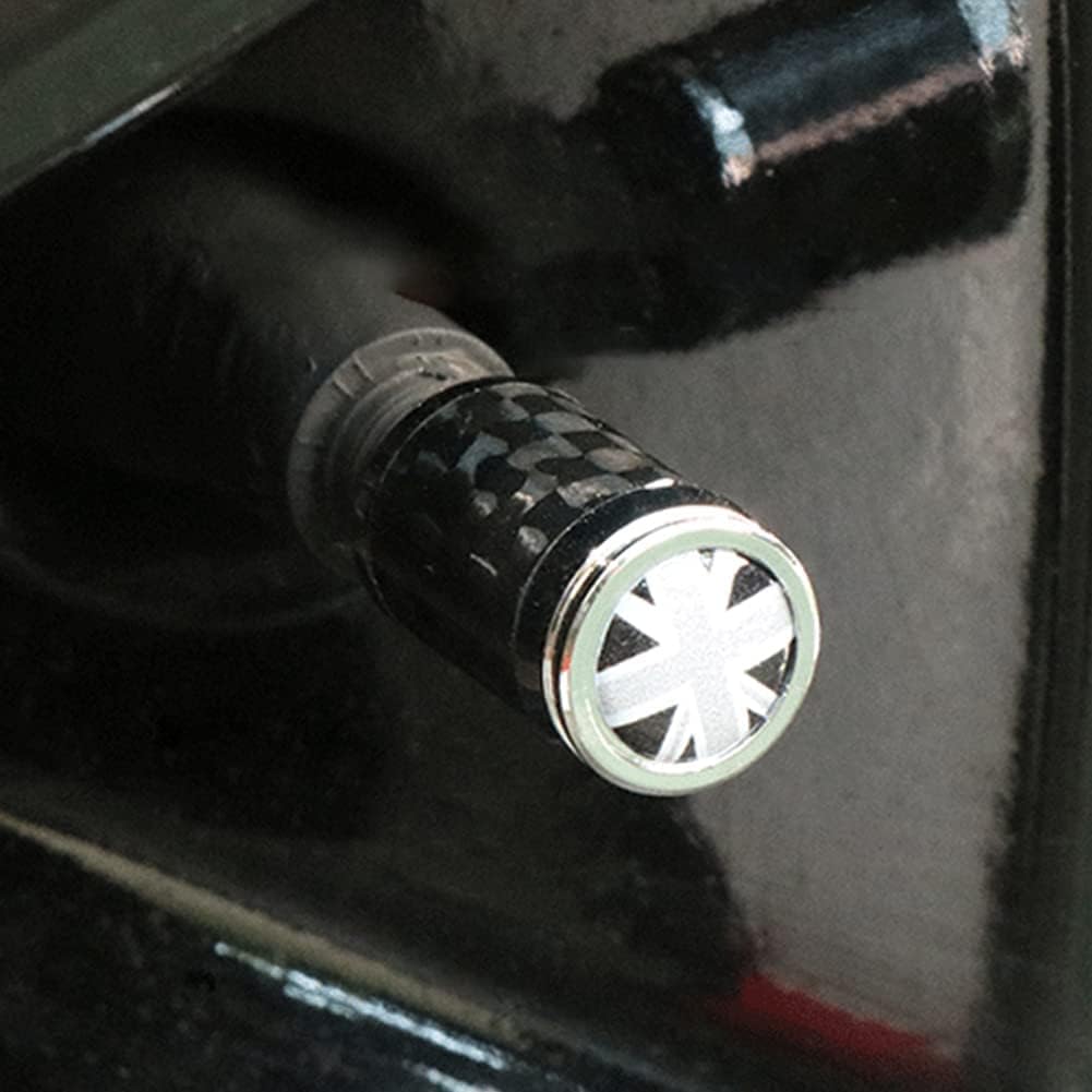Real Carbon Fiber Metal Wheel Valve Cap Auto Tyre Dust Stems Cover Screw for Mini Cooper R50 R52 R53 R55 R56 R57 R58 R59 R60 R61 F54 F55 F56 F57 F60