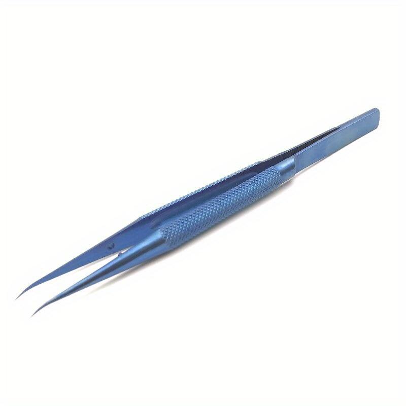 

1pcTweezers Professional Maintenance Tool 0.15mm Edge Precision Fingerprint Tweezers Main Board Copper Wire bend синій