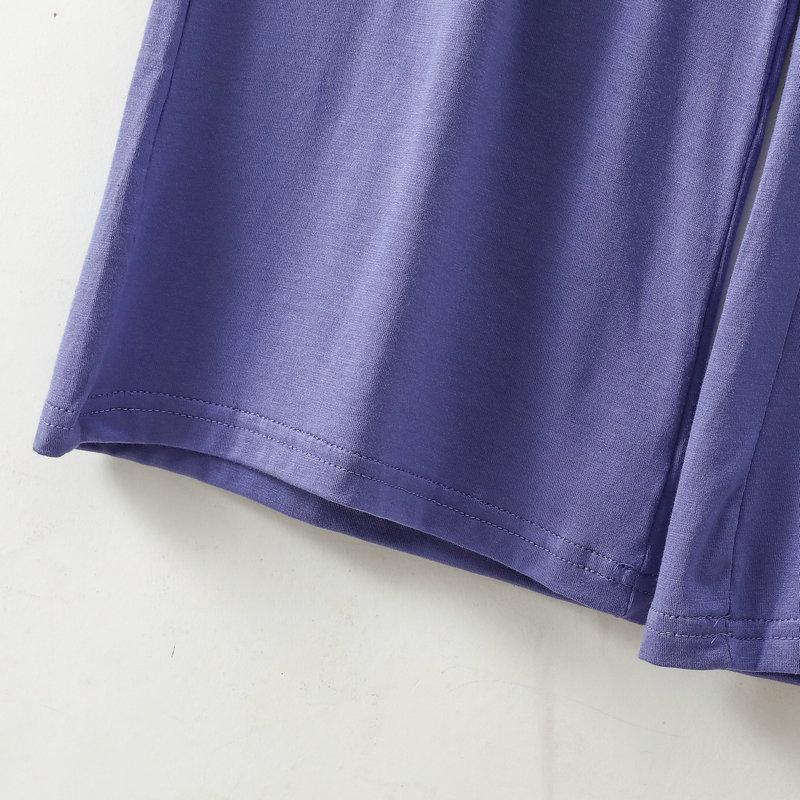 Pantaloni de pijama largi cu buzunare din bumbac modal pentru femei - Primăvară/Vară Casual cu croială lejeră, Mărimi mari, Potriviți pentru exterior