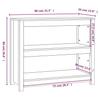 Bookshelf Gray 80 x 35 x 68 cm Solid Pine Wood